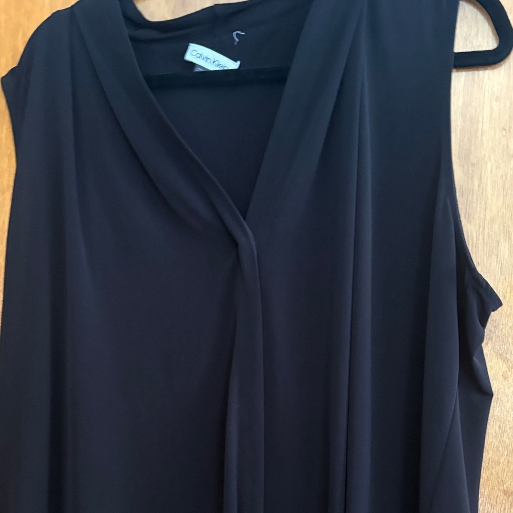 Calvin Klein Elegant Black Drape Top